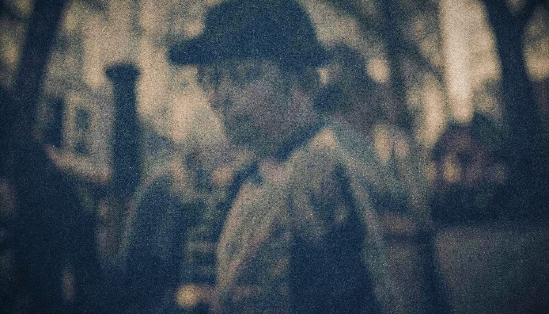 Warm sepia and faded indigo with subtle grain texture reminiscent of classic jazz photography